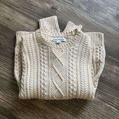 Nwt Off- White Knit Sweater Men’s Xs Or Women’s S/M Knit Sweater Men, Amazon Sweaters, Chunky Sweaters, Xmas Wishes, White Knit Sweater, Cute Sweater, Sweater Men, Birthday Wishlist, Chunky Sweater