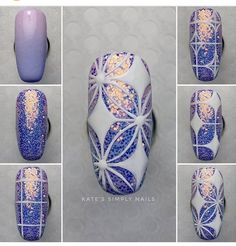 Nail Techniques, Fancy Nails Designs, Geometric Nail, Free Hand Drawing, Nail Art Designs Diy, Nail Art Designs Videos