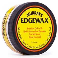 Murray’s Edgewax 100%Australian Beewax Max Edge Control 4oz (120ml) Combines A Premium Gel With The Holding Power Of Australian Beeswax Providing A High Shine, Maximum Hold, With No Flaking. This Product Is Strong Enough For The Most Demanding Areas, Yet Soft Enough For Easy Application. 4oz. Jar. Questions? Leave A Comment Below! Straightening Natural Hair, Best Natural Hair Products, Edge Control, Hair Pomade, 4c Hair, It Goes On, Hair Gel, Box Braids Hairstyles, Baby Hair