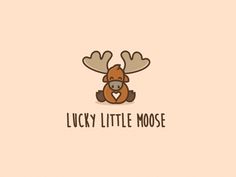 the logo for lucky little moose, a children's clothing line that is designed to look like an animal