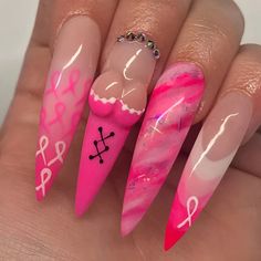 Top 12 Breast Cancer Nail Designs for Awareness and Support – ND Nails Supply Pink Breast Awareness Nails, Breast Awareness Nails, Long Length Nails, Camouflage Nails, Length Nails, Check Yourself, Romantic Nails, Pink Nail Designs, Dip Powder Nails