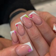 20 Trendy Summer Nail Ideas in 2024 - Lifestyle with Leah Summer Nail 2024 Trends Square, Dominican Republic Nails Ideas, June Nails Ideas 2024 Short, Holiday Nails Summer Acrylic 2024, Tropical French Tip Nails, Square Summer Nails 2024, Summer Nail Inspo 2024 Square, Nail Art Designs Square, Vacation Gel Nails