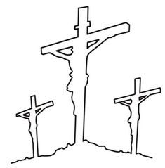 three crucifixs with jesus on the cross