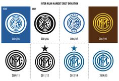 the official emblems for the inter - italian soccer team, including two stars and one circle