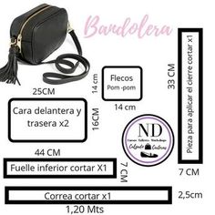 the size and measurements of a small cross body bag with tassels on each side