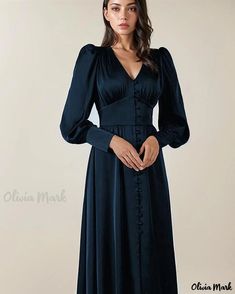 OliviaMark – Womens Elegant Satin A-Line Dress Featuring Exquisite Lantern Sleeves, Cinched Waist, and Flattering Slim Fit – Olivia Mark Bridesmaid Short Dresses, Cinched Waist Dress, Peach Bridesmaid, Dresses Western, Dirndl Outfit, Vestidos Retro, Glamour Vintage, Robes Vintage, Bandeau Tops