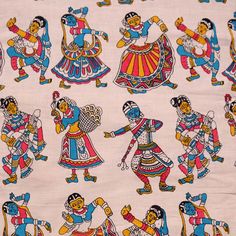 Bandhni Dupatta, 3d Relief Art, Kalamkari Print, India Painting, Wire Ornaments, Buddha Art Painting, Human Figures