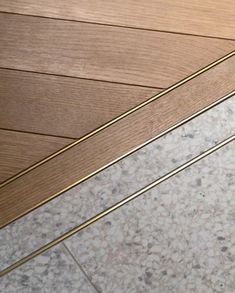 Custom woodfloor and tile transition detail Vstupná Hala, Transition Strips, Wood Floor Design, Wooden Floor, House Flooring, Floor Design, On The Floor, Home Staging, 인테리어 디자인