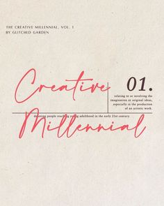 an old envelope with the words creative millennium written in red and black ink on it