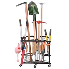 PRICES MAY VARY. 【AMPLE STORAGE CAPACITY】: With 31 tool slots, this garden tool organizer accommodates a wide range of tools including rakes, pruners, trowels, brooms, and more. 【LOCKABLE WHEELS & ADJUSTABLE FOOT PADS�】: Our yard tool storage features 4 flexible casters that swivel 360 degrees for easy movement. Two of the casters are lockable, Ensure stability on any surface without tipping. 【PREMIUM STEEL CONSTRUCTION】: Crafted from durable and high-quality steel metal, this corner tool rack is Yard Tool Storage, Garden Tool Organizer, Garage Wall Shelving, Shed Garage, Garden Tool Rack, Corner Rack, Garden Tool Organization, Garage Tool Organization, Garage Organize