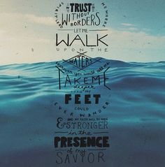 a poster with some words on it in the water