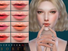 the lipstick is shown with different colors and shapes