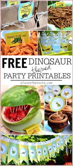 free dinosaur party printables for kids