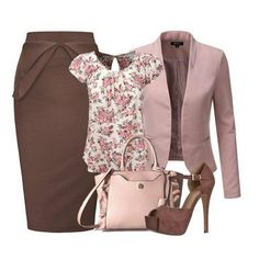 Open Front Blazer, Professional Outfits, Navy Floral, Waist Dress, Outfit Idea, Look Chic