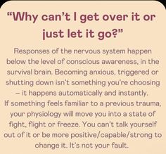 Freeze Mode, Let Go Of Someone, Be More Positive, Mental Health Facts, Just Let It Go, Conscious Awareness, Emotional Awareness, Let It Go