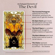 the devil tarot card with its description