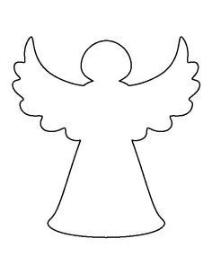 an angel outline on a white background