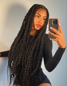 Long Natural Twists, Cuban Twist Hairstyles Protective Styles, Hairstyles For Twists, Large Marley Twists, Cuban Twist Hairstyles, Long Marley Twists, Jamaican Twist, Cuban Twist, Cuban Twist Hair