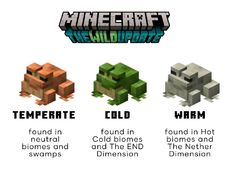 the different types of animals that are in minecraft and how they look like them