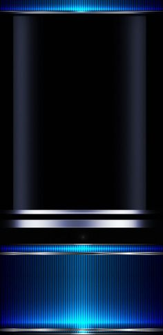 an abstract blue and black background with metallic lines on the bottom, along with a shiny strip in the middle