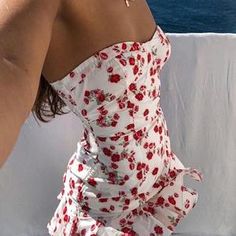 Cherry Print Dress, Printed Fashion, Cherry Dress, Modern Vintage Fashion, Cherry Print, Fashion Styling, Fashion 2024, Strapless Mini Dress, Skirt Top