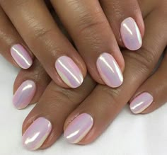 Unghie Nail Art, Pink Gel Nails, January Nails, Unicorn Nails, Celebrities Fashion, Pink Gel, Pearl Nails, Metallic Nails