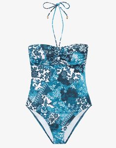 The Indigo Patchwork Halter Bandeau swimsuit from Lauren Ralph Lauren is a beautiful blue patchwork floral design in a bandeau style with gathered bust, removable cups and a tie that can be worn around the neck for support or tied at the bust for a strapless look. Bandeau style Removable cups Neck tie Adjustable leg height Fabric: 83% Nylon 17% Elastane Indigo Patchwork, Size 12 Uk, Bandeau Swimsuit, Uk Size 16, Adjustable Legs, Swimwear Collection, Underworld, Swim Suit, Beach Dress