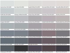 the different shades of gray are shown in this chart, and each color has its own name