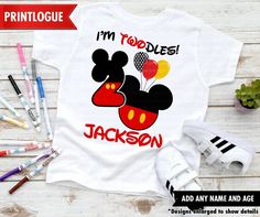 i'm toddler jackson shirt with mickey mouse on it and balloons in the air