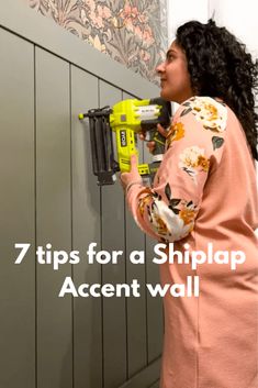 Shiplap Bathroom Accent Wall - Hana's Happy Home Farmhouse Bedroom Shiplap Wall, Shiplap On Bottom Half Of Wall, Small Bathroom Accent Wall Behind Toilet, Bathroom Wall Makeover Diy, Small Bathroom Shiplap Accent Wall, Accent Wall With Shiplap, Split Painted Walls Bathroom, Shiplap In Bathroom Ideas Accent Wall, Paneled Bathroom Walls