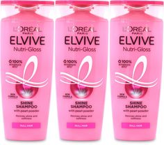 Introducing the L'Oréal Elvive Shampoo Nutri Gloss Shine 250ml, an essential shampoo for those seeking to attain lustrous, gleaming hair. Tailored for all hair types, this shampoo nurtures and elevates your hair's inherent radiance, leaving it with a soft, velvety, and luminous touch. Infused with pearl protein and vitamin E, it rekindles the brilliance and vitality in lacklustre hair while providing the essential nourishment and moisture for a velvety, sleek mane. Key Features - Revives brilliance and lustre in lacklustre hair - Nourishes and moisturizes for silky, sleek tresses - Suitable for all hair types - Effortless application: apply to damp hair, create lather, and rinse thoroughly - Enriched with pearl protein and vitamin E for enhanced nourishment - Clinically proven effectivenes Elvive Shampoo, Loreal Shampoo, Pearl Powder, Dull Hair, Hair Shine, Pink Pearl, All Hair Types, Loreal Paris, Hair Types