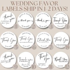 the wedding favors for each bride and groom are shown in black ink on white paper