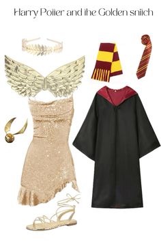 harry potter and the golden snutchet costume for adults, including dress up clothes