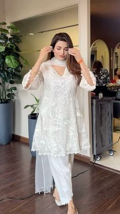 White Suits For Women Indian, Suit Stitching, Pakistani Design, Dress Designs For Stitching, Party Wears, Dress Patterns Diy, Classic Dresses, Anarkali Dress Pattern, Beautiful Casual Dresses