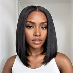 PRICES MAY VARY. Save Time & Money: Glueless Wigs Human Hair Pre Plucked Pre Cut, Don't Need Any Glue and Skills, No Harm to Skin. Install Within 30 Seconds, It's Convenient to Put on or Take off, Very Friendly for Beginners. More Comfortable to Wear: Wear and Go Glueless Wig Use Upgraded 3D Elastic Dome Cap, Skin-Friendly Material Make It Soft and Breathable, More Comfortable to Wear. Medium Size Cap, with A Removable Adjustable Elastic Belt and Two Combs to Keep The Wig Secure. Straight Bob Wi Bob Clip In Extensions, Straight Hair Cuts Medium, Glueless Wigs Black Women, Bob Wig For Black Women, Short Bob Lace Front Wigs, Bob Wigs For Black Women, 2 Hair Color, Bob Cut Wigs, Straight Hair Cuts