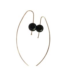 Handmade 14 K Gold Threader Natural Black Onyx Stones Earrings Approx. 8-9 Mm 3. Inches Long. Gift Bag Included. Price Is Per I Item Silicone Protection Back Included. Luxury Black Jewelry, Adjustable Black Sterling Silver Hoop Earrings, Black Jewelry With Matching Earrings For Evening, Black Jewelry Set With Matching Earrings For Evening, Minimalist Evening Jewelry With Adjustable Fit, Adjustable Minimalist Jewelry For Evening, Modern Black Single Earring, Minimalist Adjustable Jewelry For Evening, Elegant Black Sterling Silver Hoop Earrings