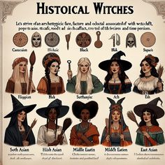 20 Historical Witches You Should Know About Throughout history, the term ‘witch' has conjured images of mysterious women with supernatural powers who cast spells and brew potions. The fear of witchcraft led to witch hunts and trials spanning several centuries, particularly from the 15th to the 18th century. An estimated 40,000 to 60,000 people were executed for witchcraft in Europe alone, with […] The post 20 Historical Witches You Should Know About appeared first on Witchcraft For Beginners. Historical Witches, Witchcraft History, Witch Powers, Supernatural Powers, Witch Potion, Witch Coven, Wiccan Magic, Witch Spirituality, Witchcraft Spell Books