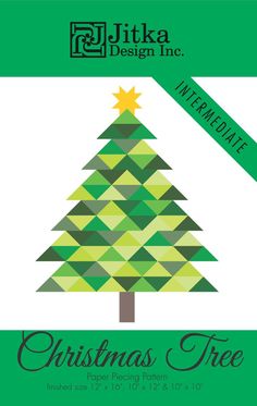 the christmas tree pattern is shown in green and white