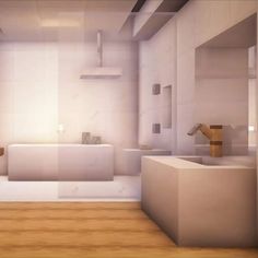 an empty room with white walls and wooden floors is shown in this image, it appears to be very minimalistic