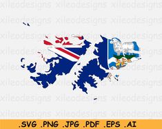 the british and scottish flags are shown in this map cut file, which is also available for