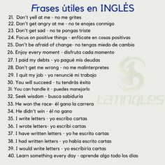 a poem written in spanish with the words frases utiles en ingles