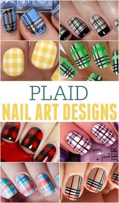 Plaid Nail Designs, Plaid Nail Art, Plaid Nails, Cute Nail Art Designs, Toe Nail Designs, Fall Nail Art, Cute Nail Art