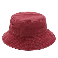 Unisex Washed Canvas Solid Color Bucket Hat Bob Hat, Red Bucket Hat, Panama Hat Men, Bob Chapeau, Denim Bucket Hat, Bucket Hat Women, Bucket Cap, Running Hats, Summer Sun Hat