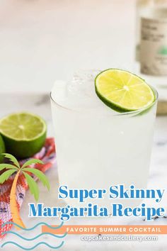 If you love a skinny margarita, you will want to try this Super Skinny Margarita Recipe! It is so easy to make and even easier to enjoy. Perfect summer cocktail for lounging by the pool or at an evening outdoor party. Best Tequila, Sparkling Drinks