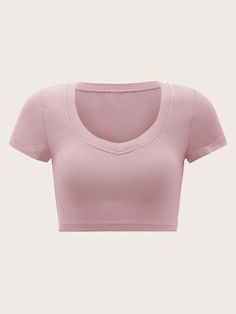 Cute Summer Crop Tops, Pink Fitted Crop Top, Tops Rosas, Pink Crop Top Outfit, Dusty Pink Top, Crop Tops Pink, Baby Pink Crop Top, Plain Crop Tops, Light Pink Crop Top