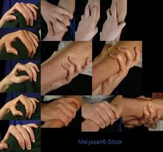 multiple images of hands with different gestures