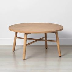 Shaker Coffee Table - Natural - Hearth & Hand™ With Magnolia : Target Magnolia Farmhouse, Round Wood Coffee Table, Chip And Joanna Gaines, Wooden Coffee Table, Livingroom Layout, Round Coffee Table, Room Layout, Coffee Table Wood, Table Base