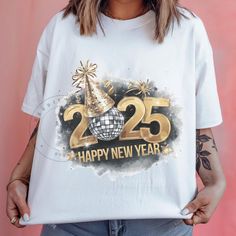 New Years Shirts 2024, New Years Eve Shirt, Christian Shirts Designs, New Years Shirts, New Year Png, Happy New Year Png, Create T Shirt, Nouvel An, Christian Shirts