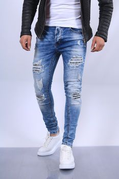 Jeans pas cher pour homme - jeans homme déchiré Camouflage