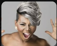 Gray Hair Highlights For Black Women, Short Hair Pixie Cuts